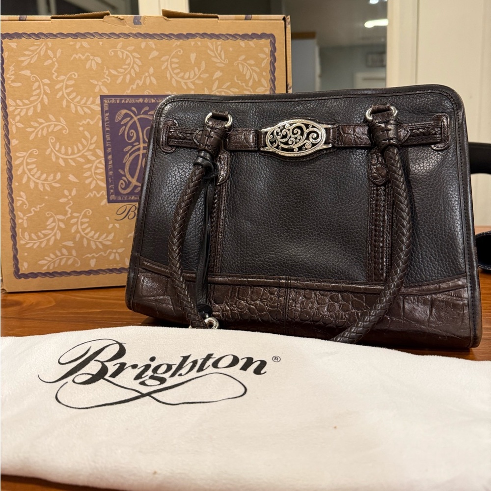 Brighton Dark Brown Leather Shoulder Bag